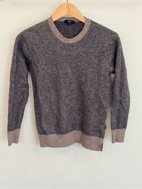 Rails Men’s Rune Crewneck Wool Blend Sweater Flax Navy Blue Medium